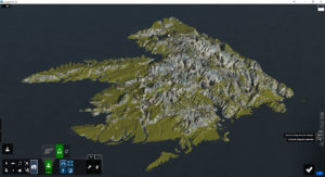 Terrain Inside Lumion with Ocean on and water level set