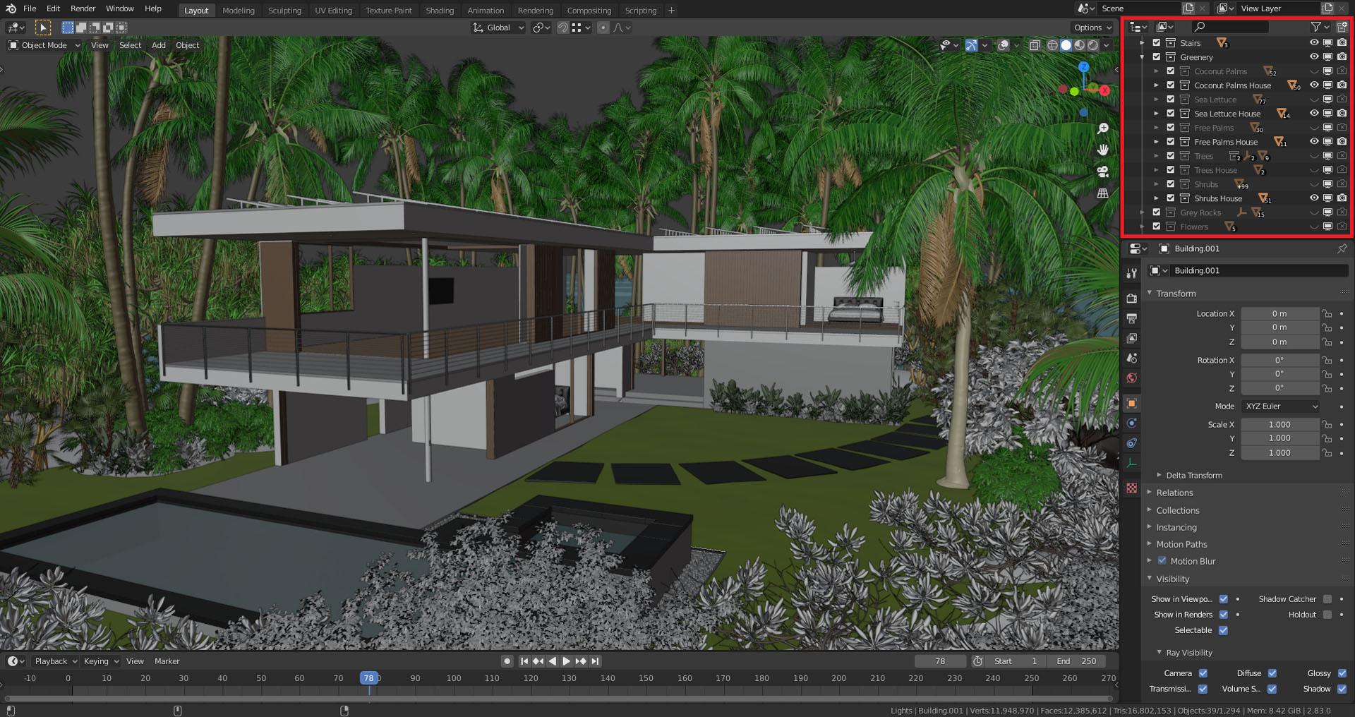 Island House with Blender Architectural Visualization